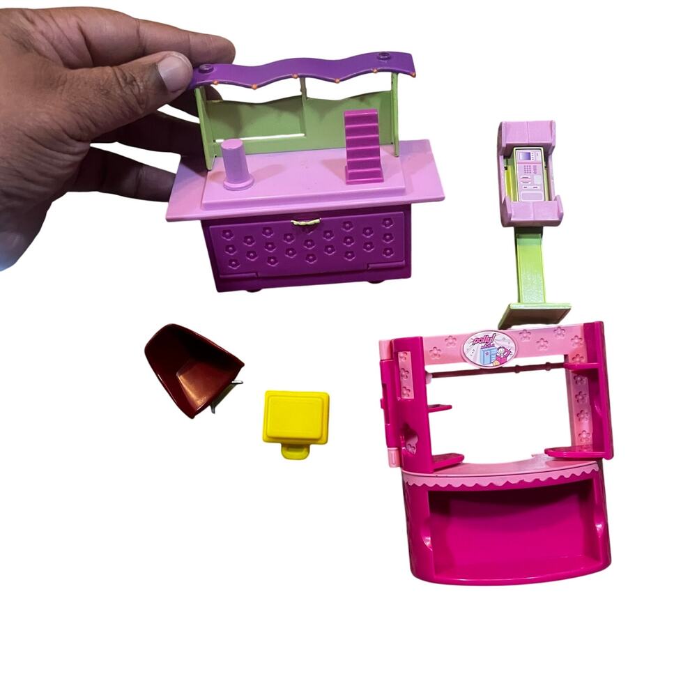 Mattel Polly Pocket Mixed Play Set Shop Accessories Phone Chair